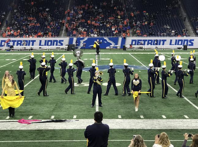 Marching band at Ford Field