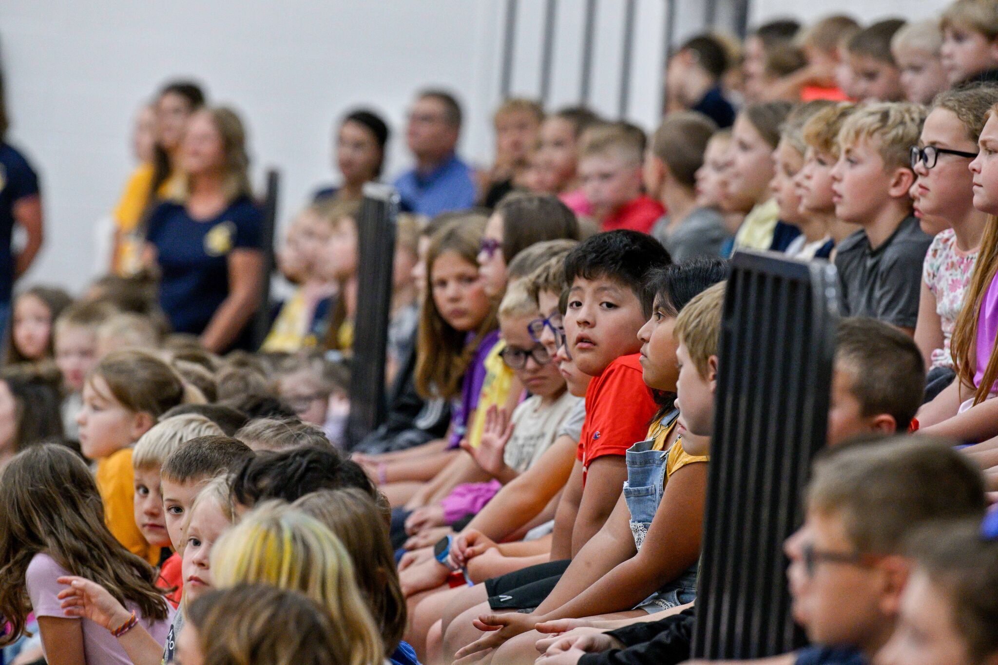 Elementary students at assembly