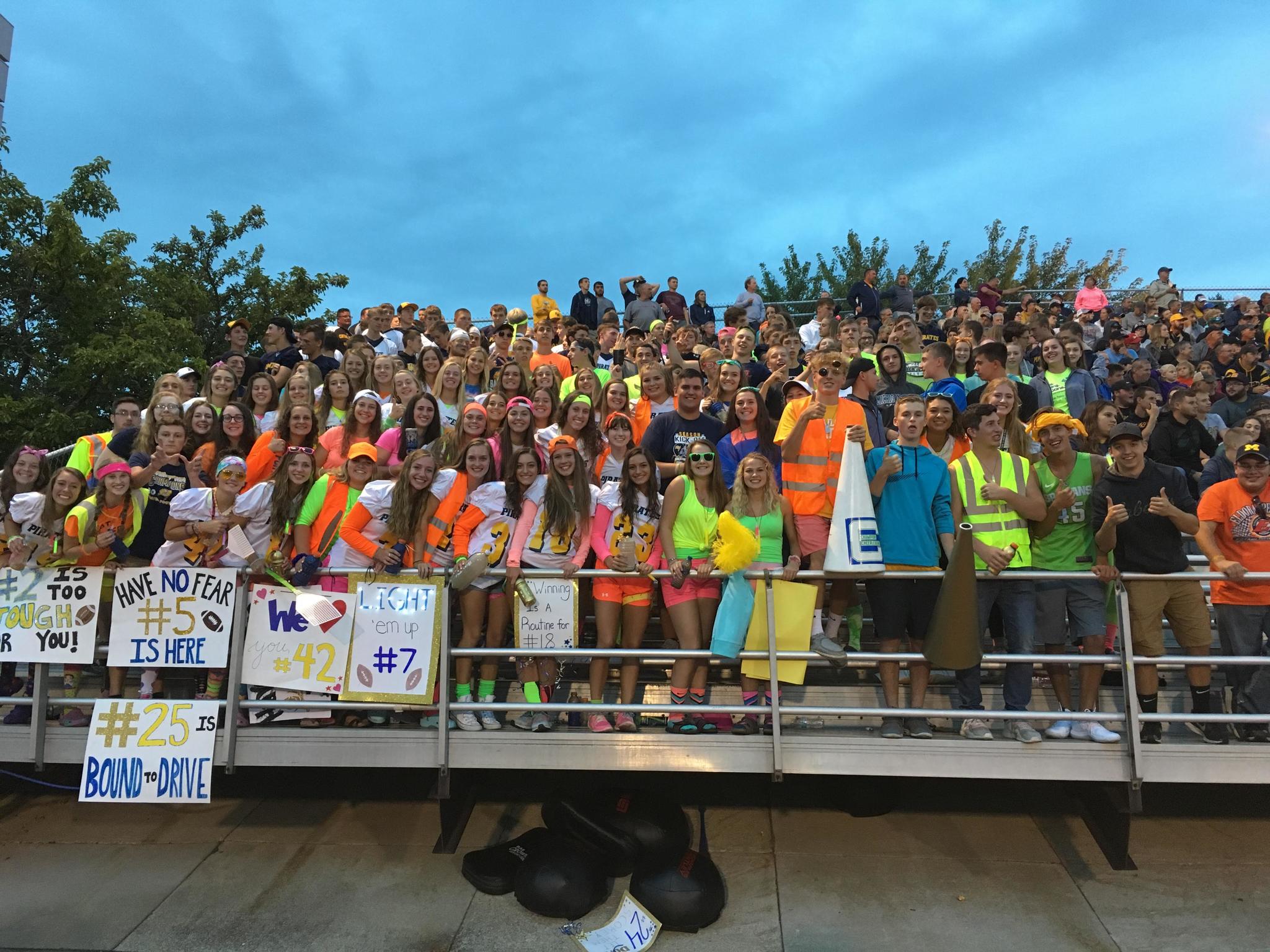 Student Fans at Ithaca Football Game