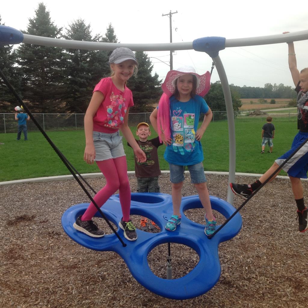 PWES students enjoy the new playground during recess.